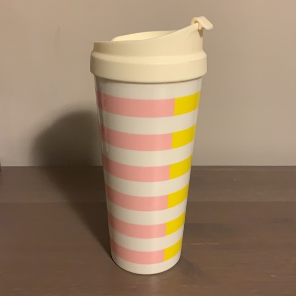 Kate Spade Nineties Inspired Pastel Striped Plastic Tumbler - Picture 4 of 9